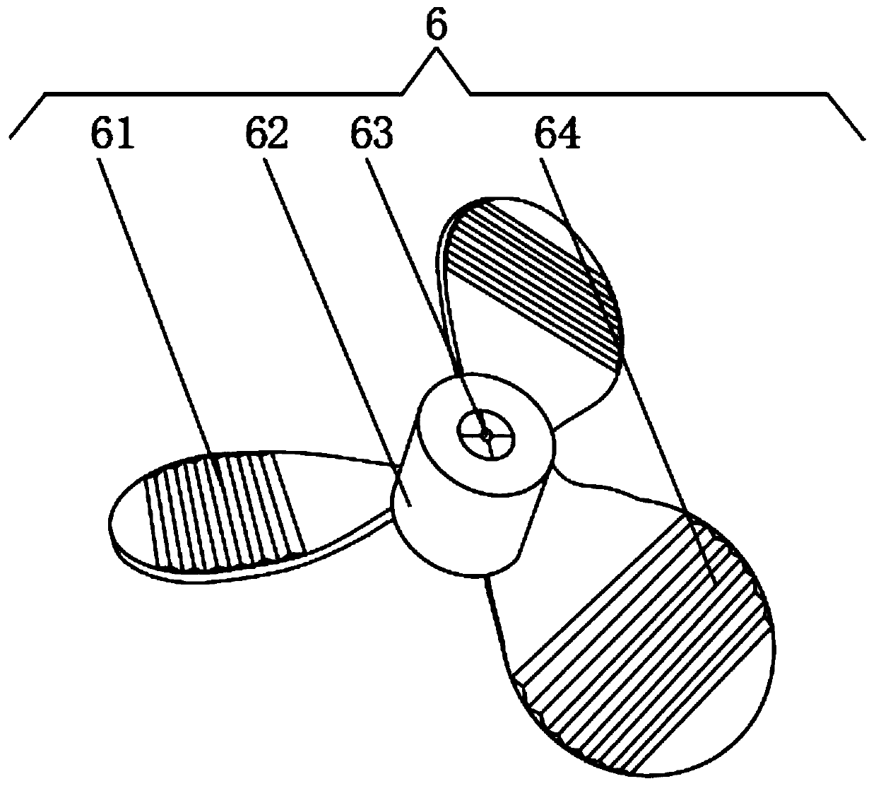 Stirring equipment for glass formula raw materials