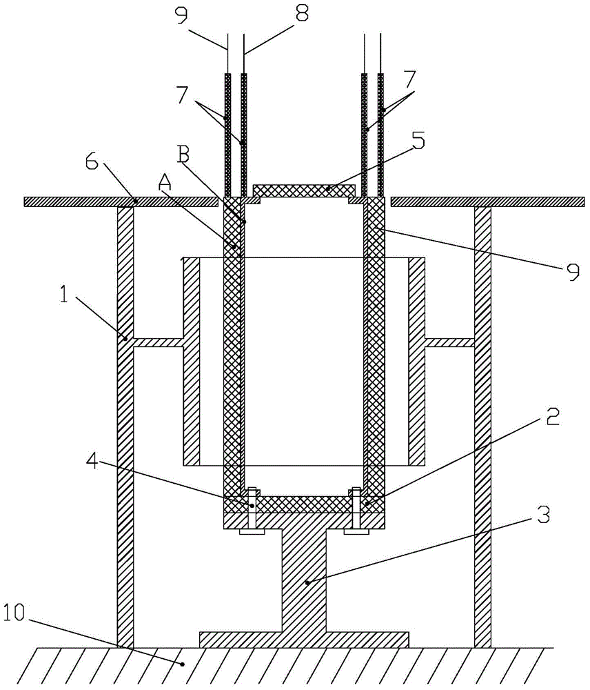 Thermal matching performance measurement device of multi-layer composite thermal protection structure