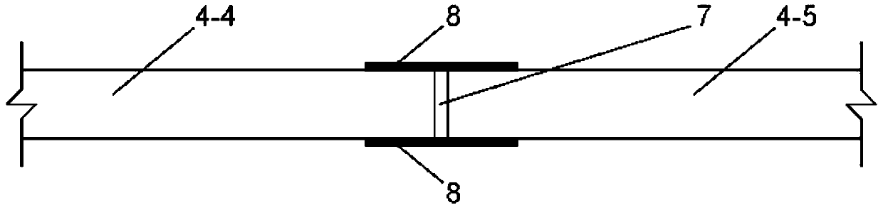 Prefabricated I-shaped shear wall-prefabricated floor slab system FRP sheet connecting structure and method