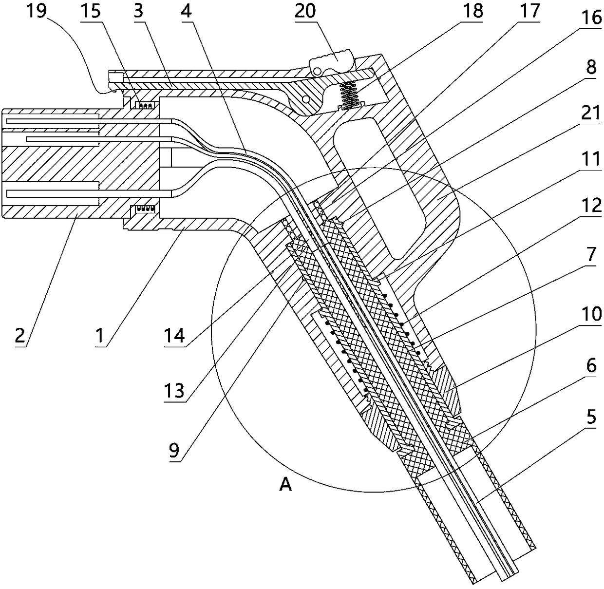 Anti-dragging charging gun