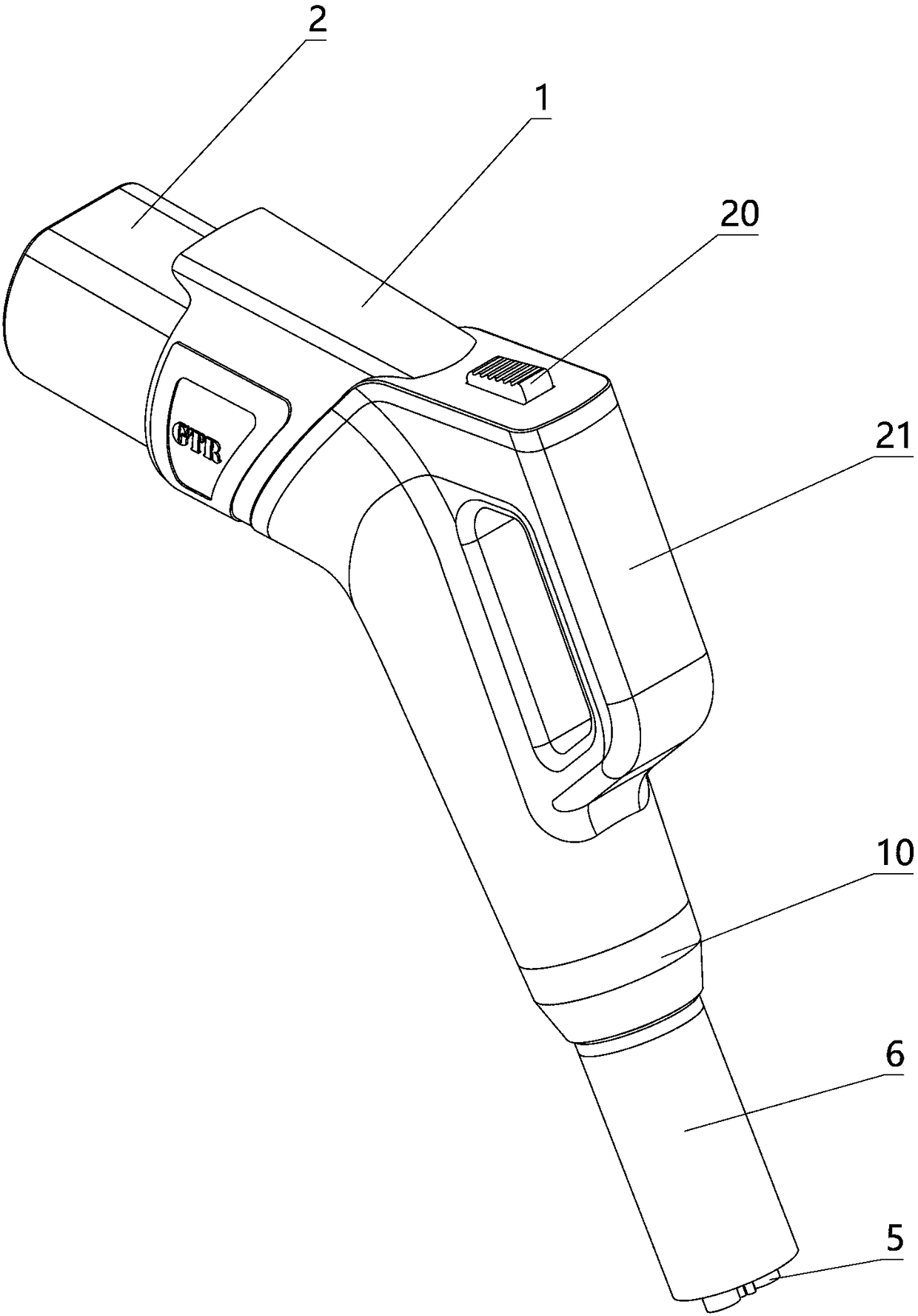 Anti-dragging charging gun