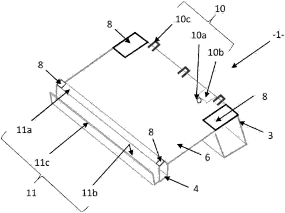 Motor vehicle rear parcel shelf made of composite material