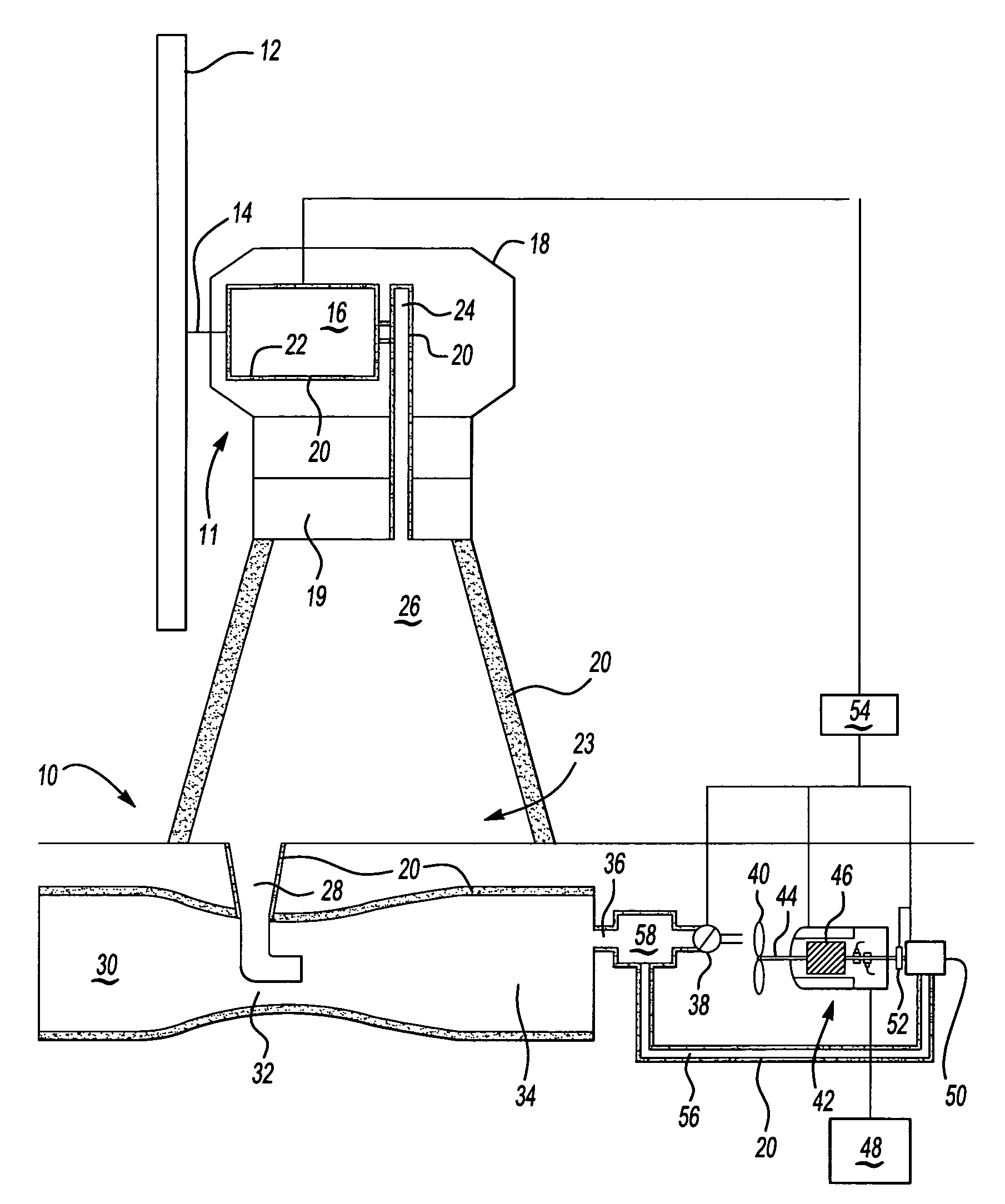 Wind power system for energy production