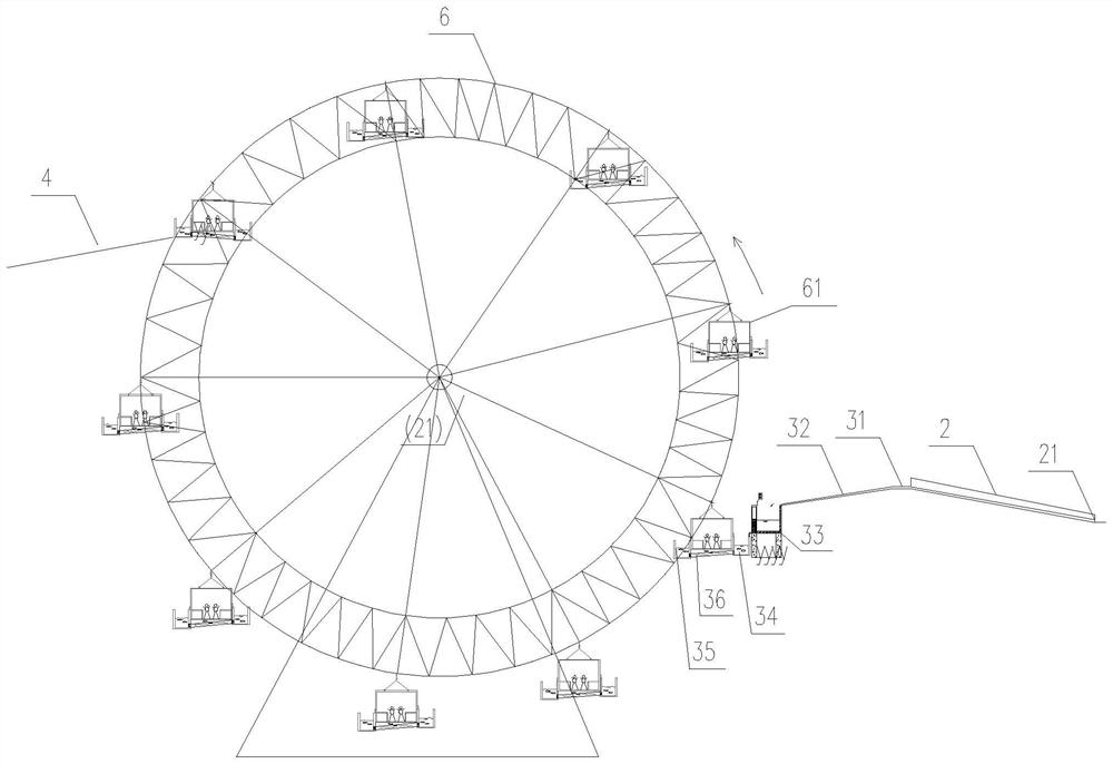 Fish passing system with tourism viewing function and fish passing method