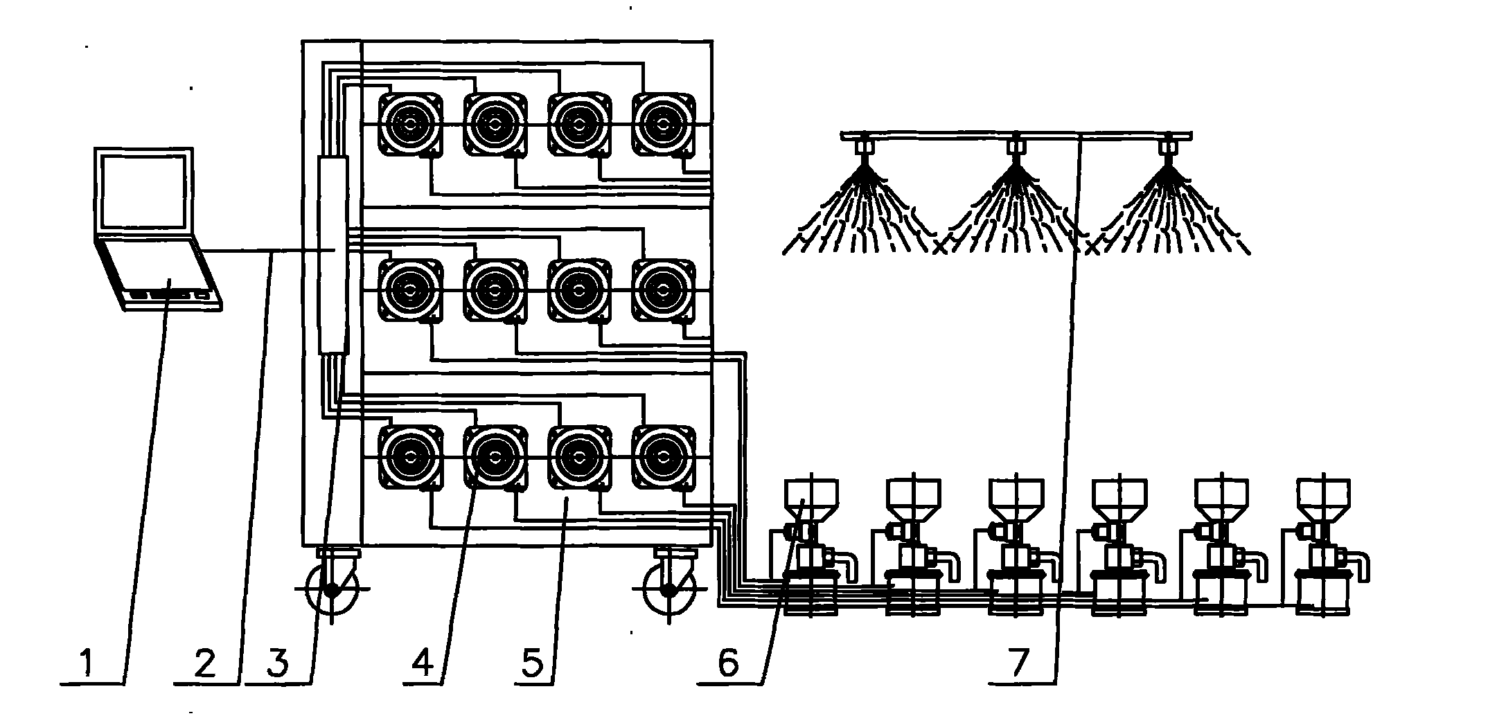 Online test system for mobile dynamic mist distribution performance