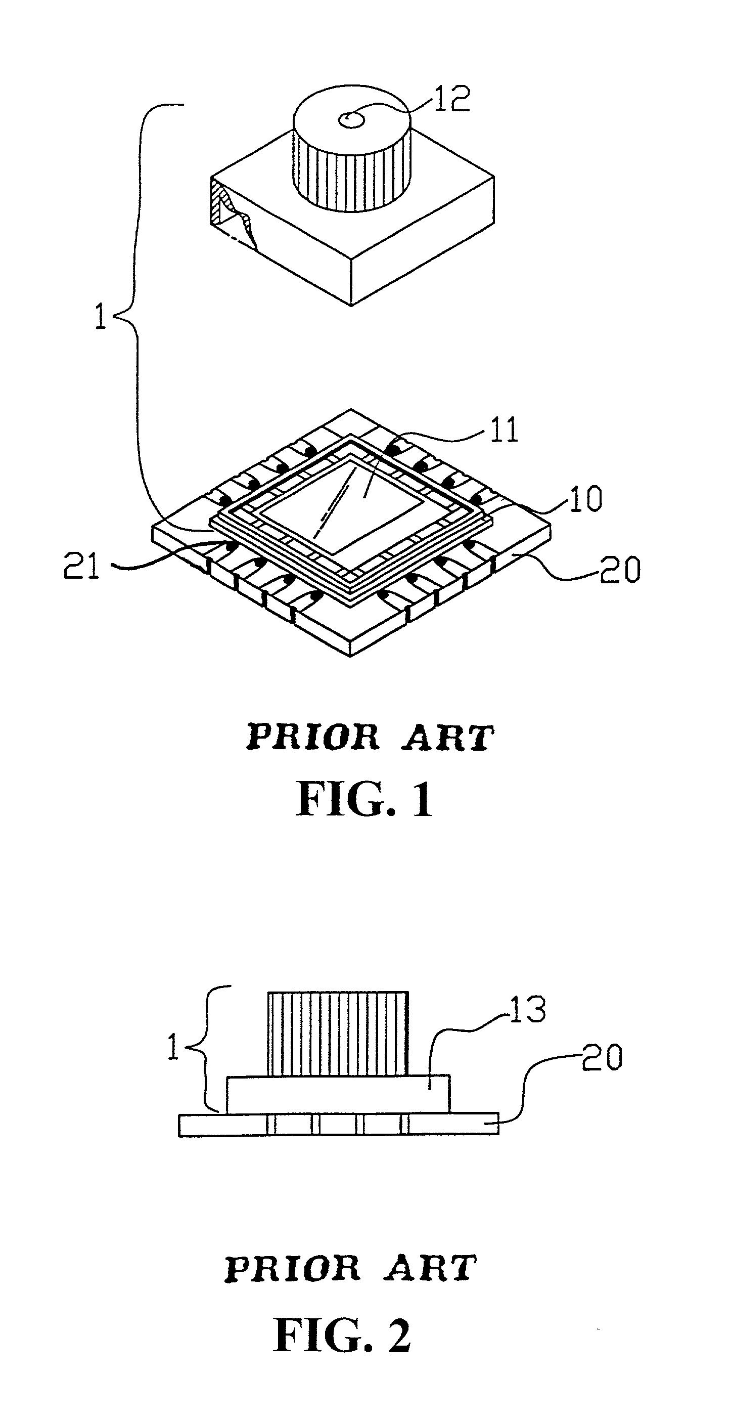 Structure of a chip package