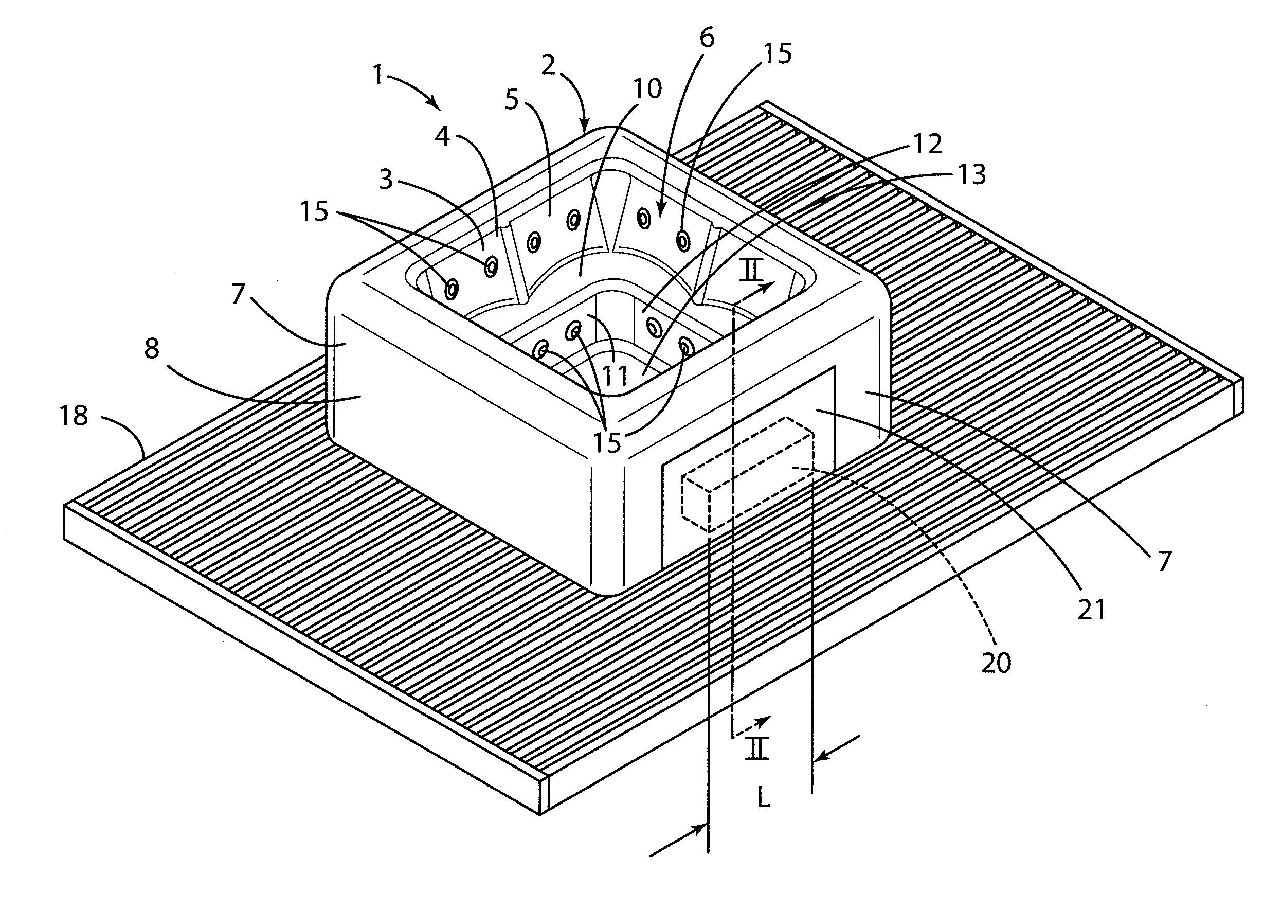 Spa having heat pump system