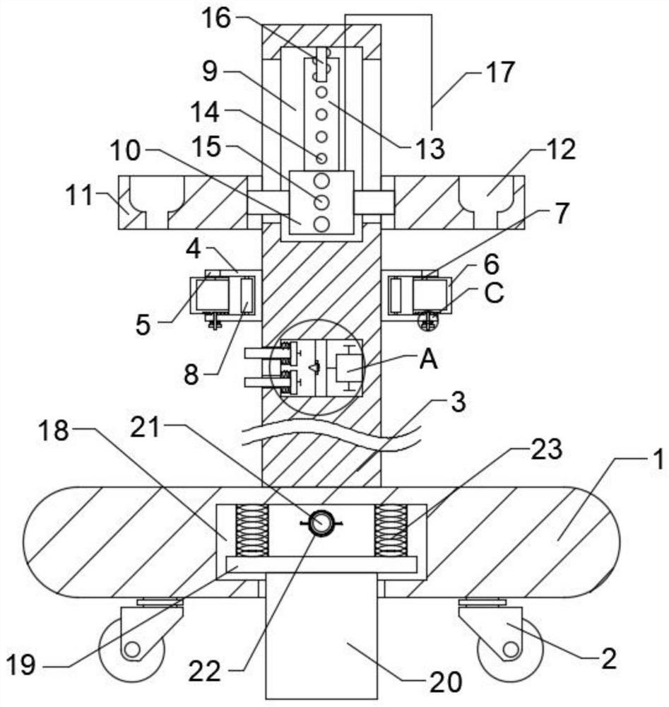 Basic nursing oxygen catheter fixing frame