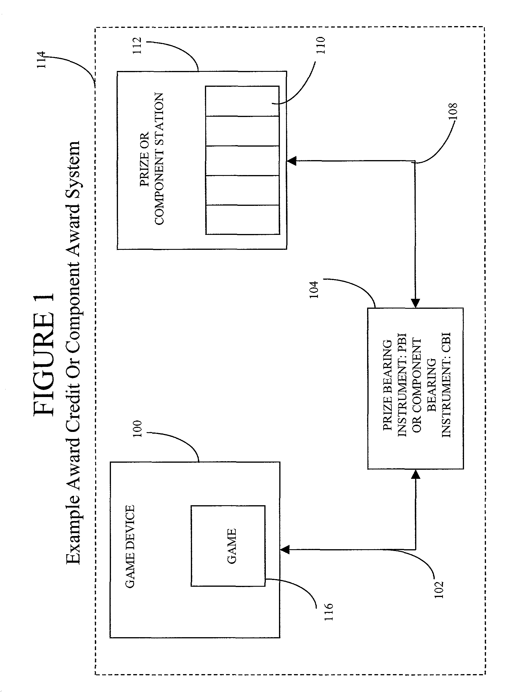 Method and apparatus for awarding component prizes in a gaming environment