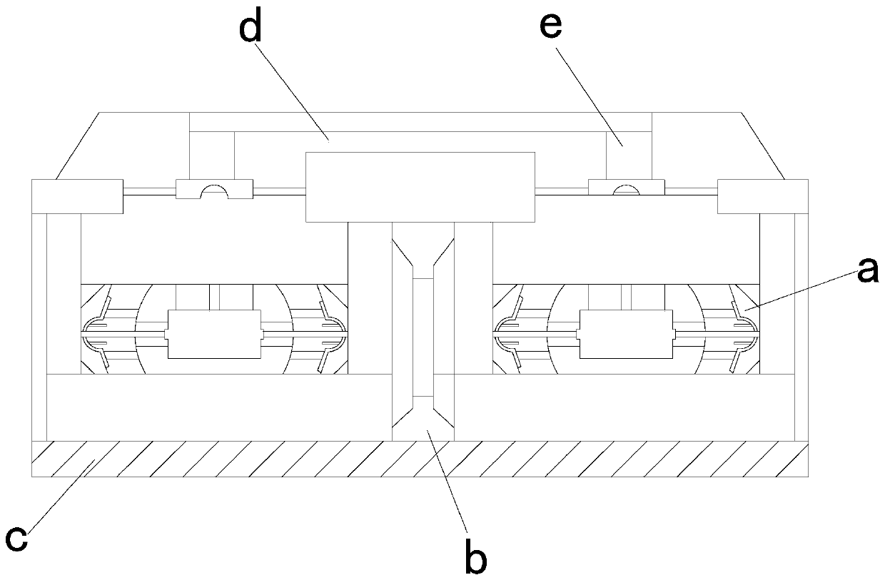 Assembling device for packaging box