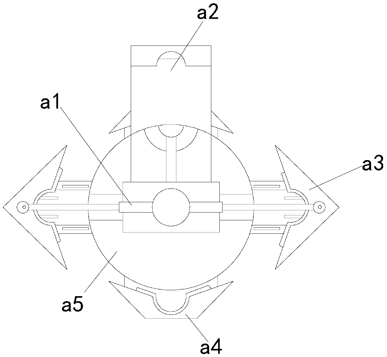 Assembling device for packaging box