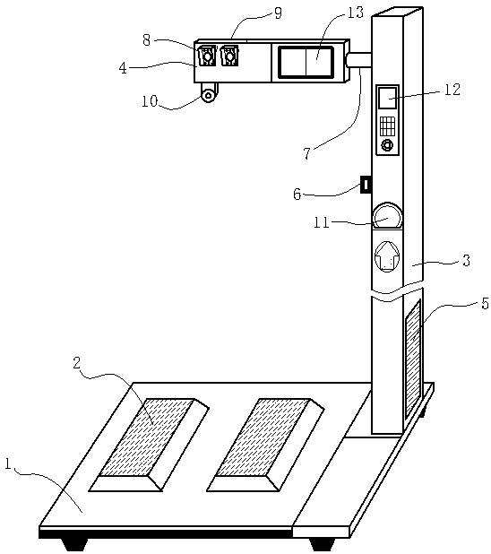 Human body temperature detection equipment capable of accurately positioning forehead