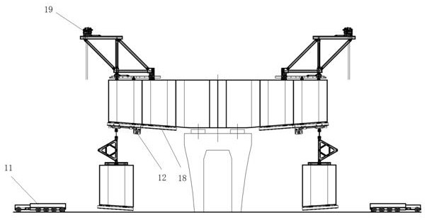 Under-beam beam transport lifting appliance system and lifting method