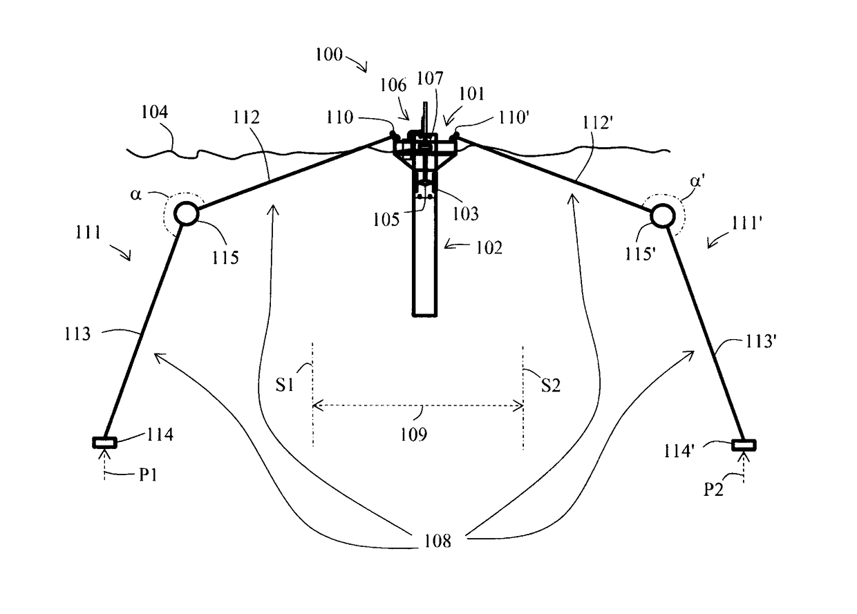 Wave energy converter with a differential cylinder