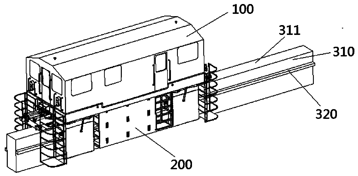 Detection system for straddle type monorail inspection engineering vehicle