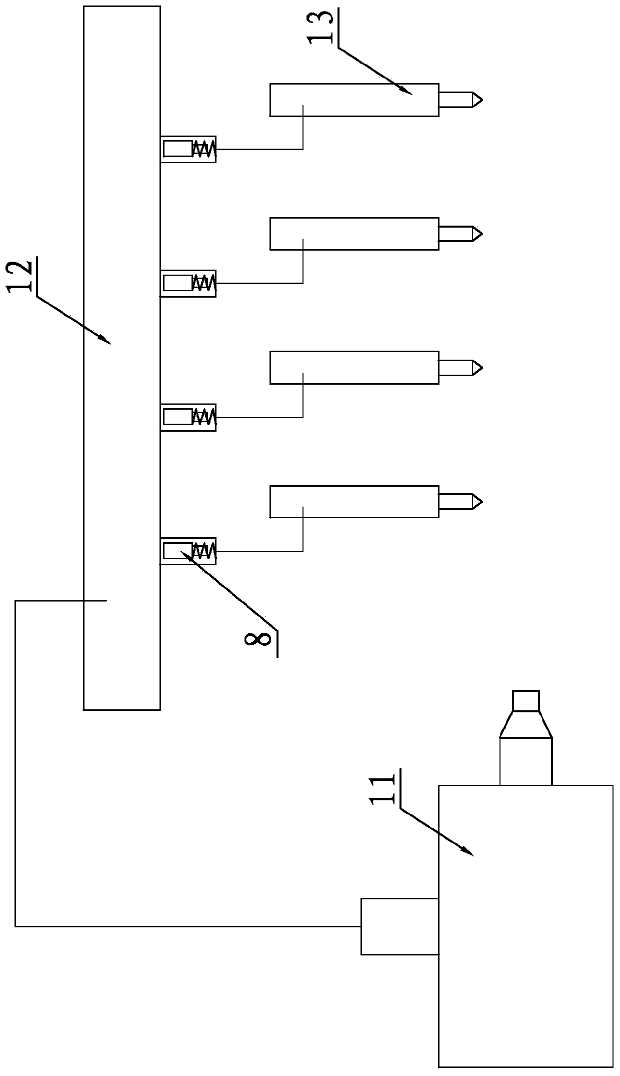 A liquid flow go-stop gauge