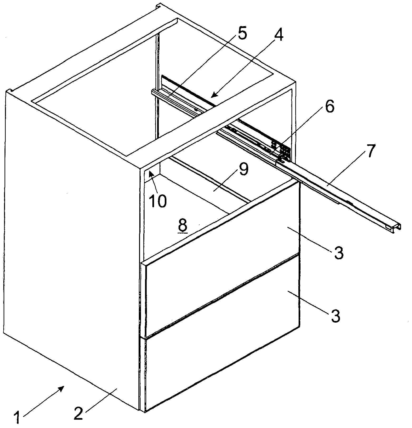 Drawer pull-out guide