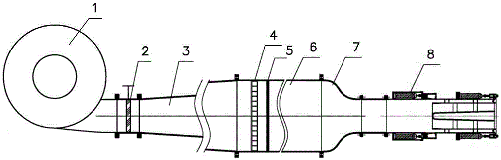 Testing stand for dynamic airflow response in single/double duct mode switching process