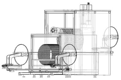 Automatic transport air-drying cache device for viscous ring parts