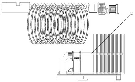 Automatic transport air-drying cache device for viscous ring parts