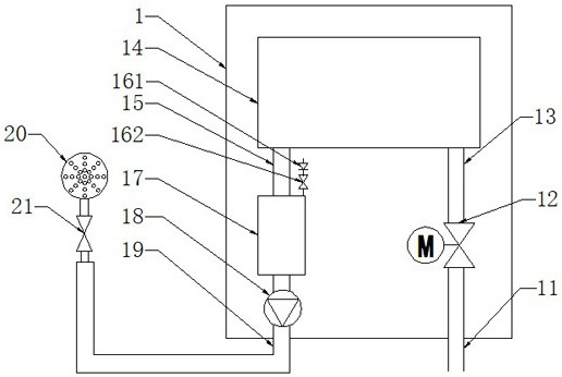 Water proportional valve type micro-nano bubble water heater and control system thereof