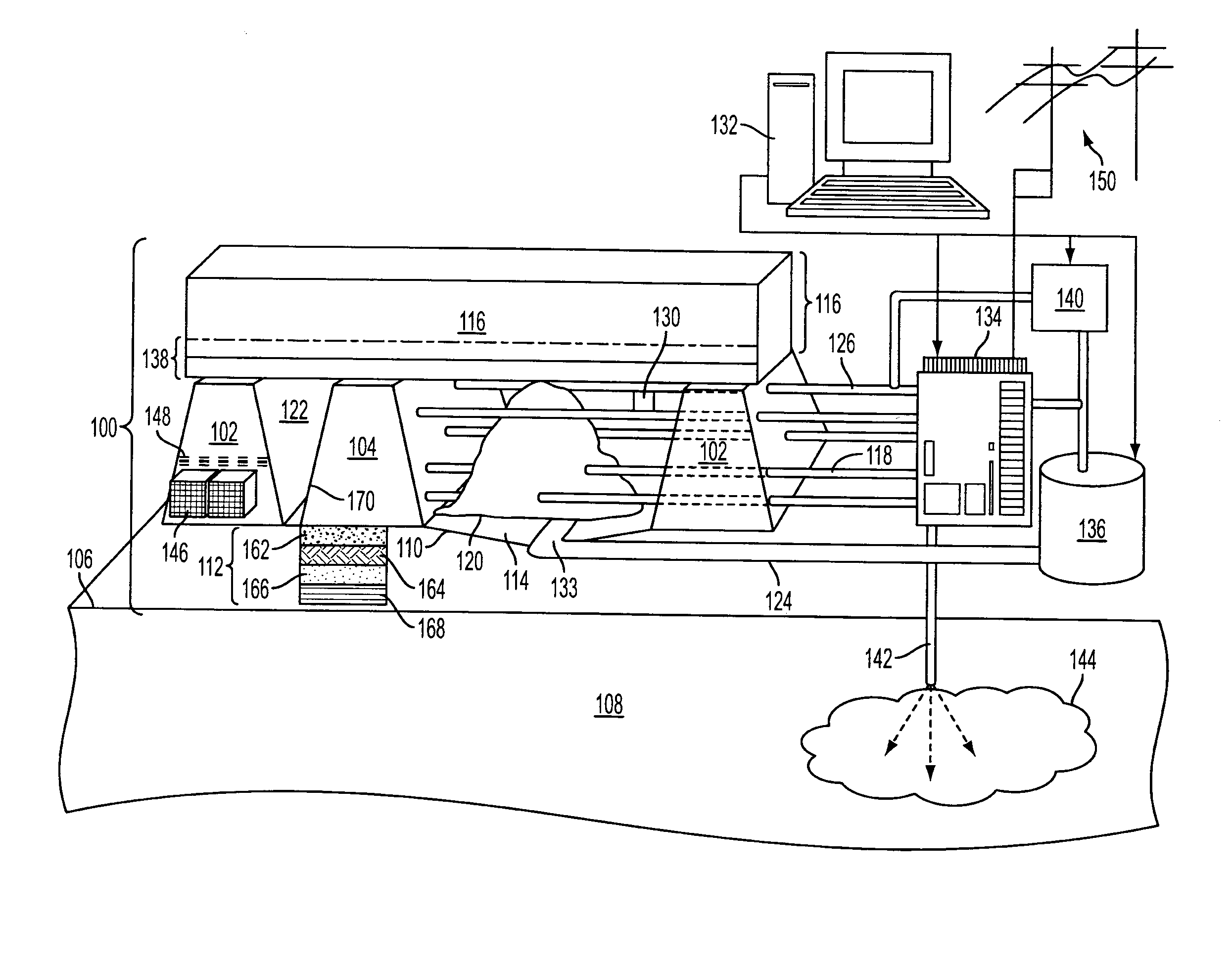 Methods of recovering hydrocarbons from water-containing hydrocarbonaceous material using a constructed infrastructure and associated systems