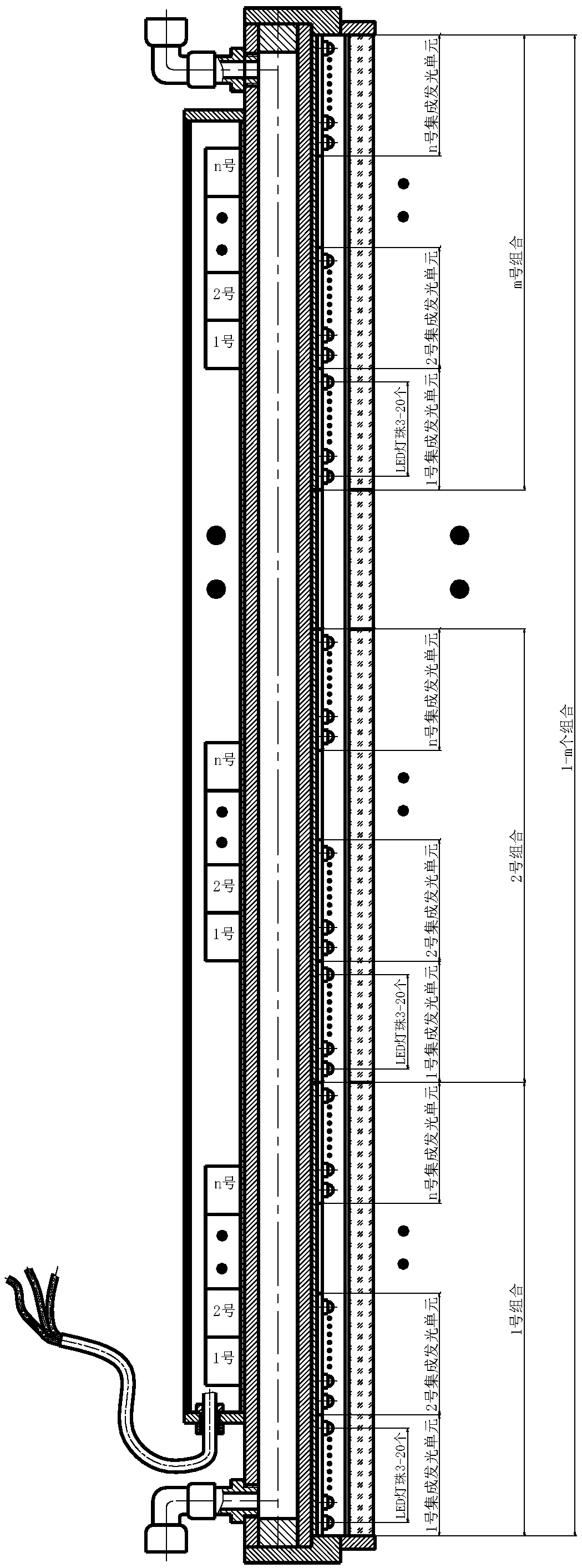 Ultraviolet light LED generating device, processing method and ultraviolet light irradiating device