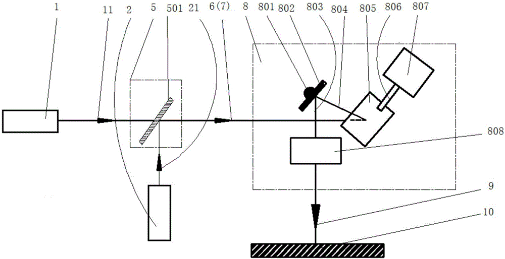 Multilayer material layered milling machining system and method based on space combination laser focal point