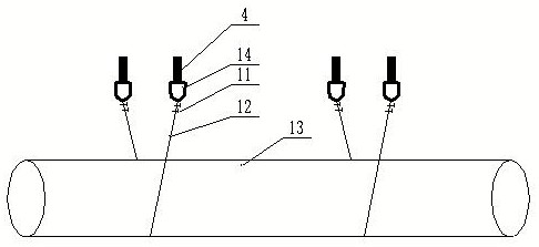 Roadway pipeline hanging device