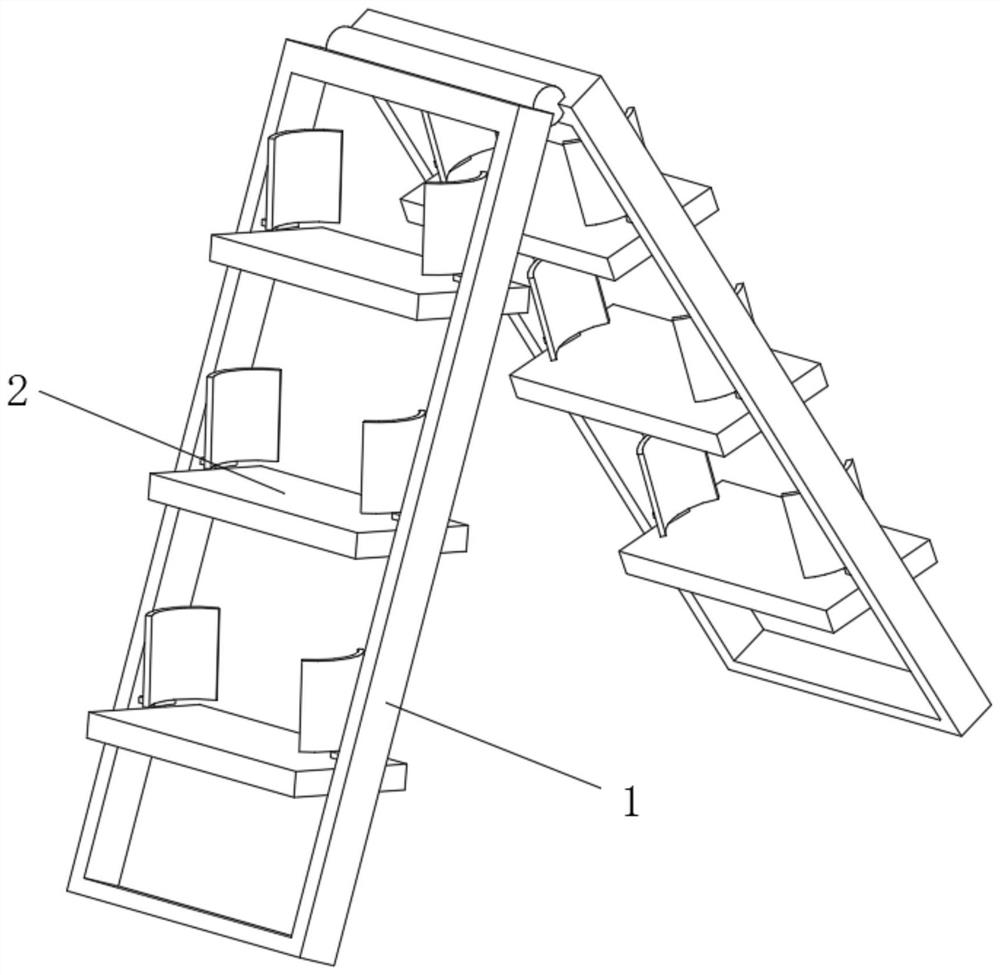 Electric power overhaul herringbone ladder