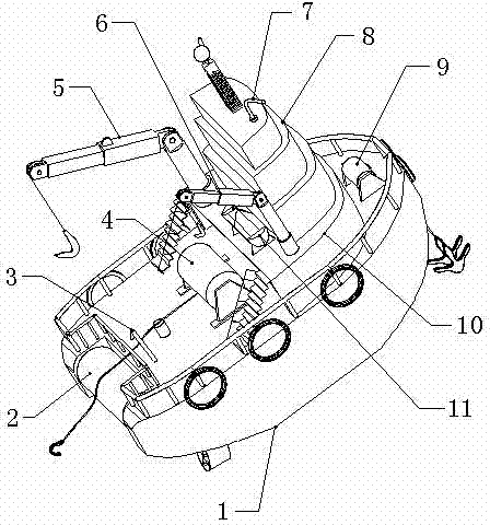 Small-sized engineering vessel