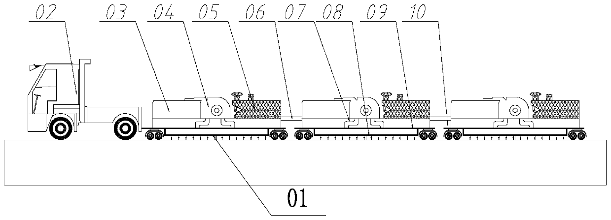 Series type hot air heating device for bituminous pavement and heating control method of device