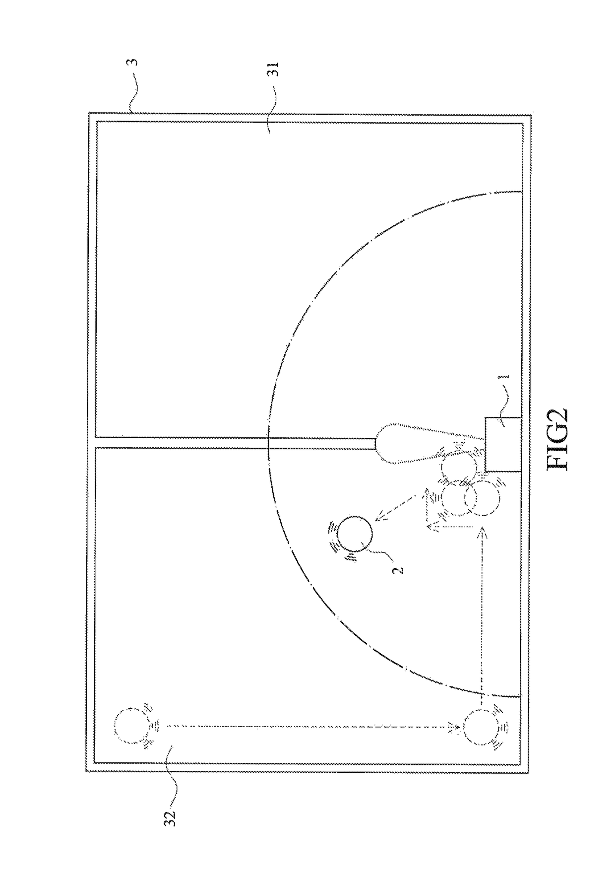 System of confining robot movement actions and a method thereof