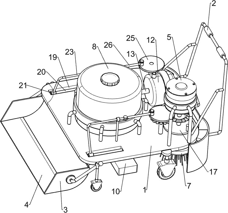 Manure shoveling device convenient for flushing manure and used for livestock breeding