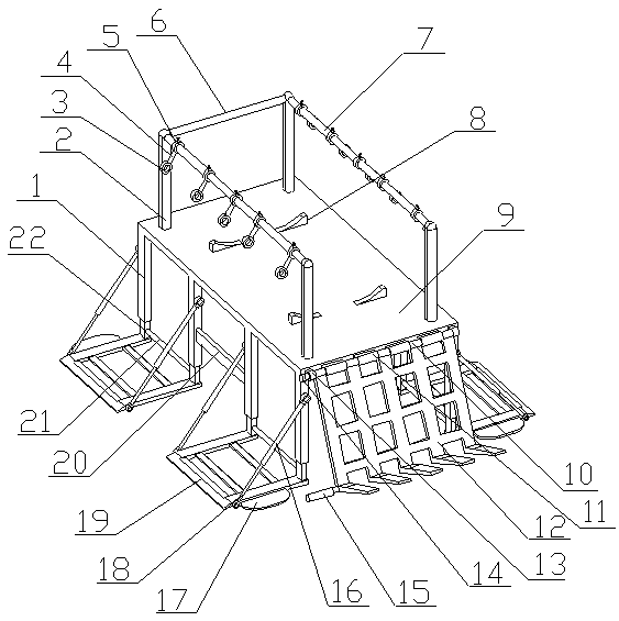 Municipal engineering environmental sanitation garbage can carrying frame