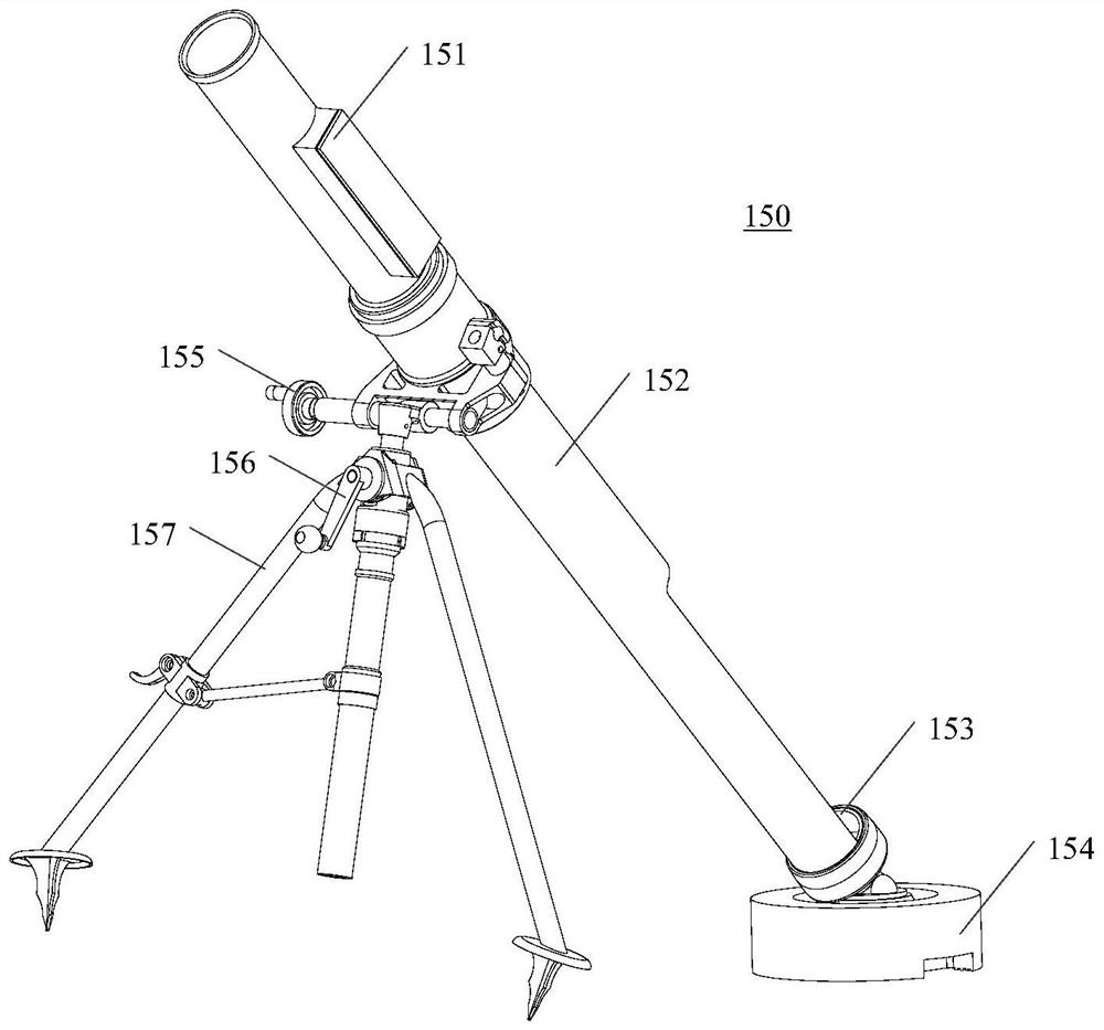 Mortar simulation training system and method