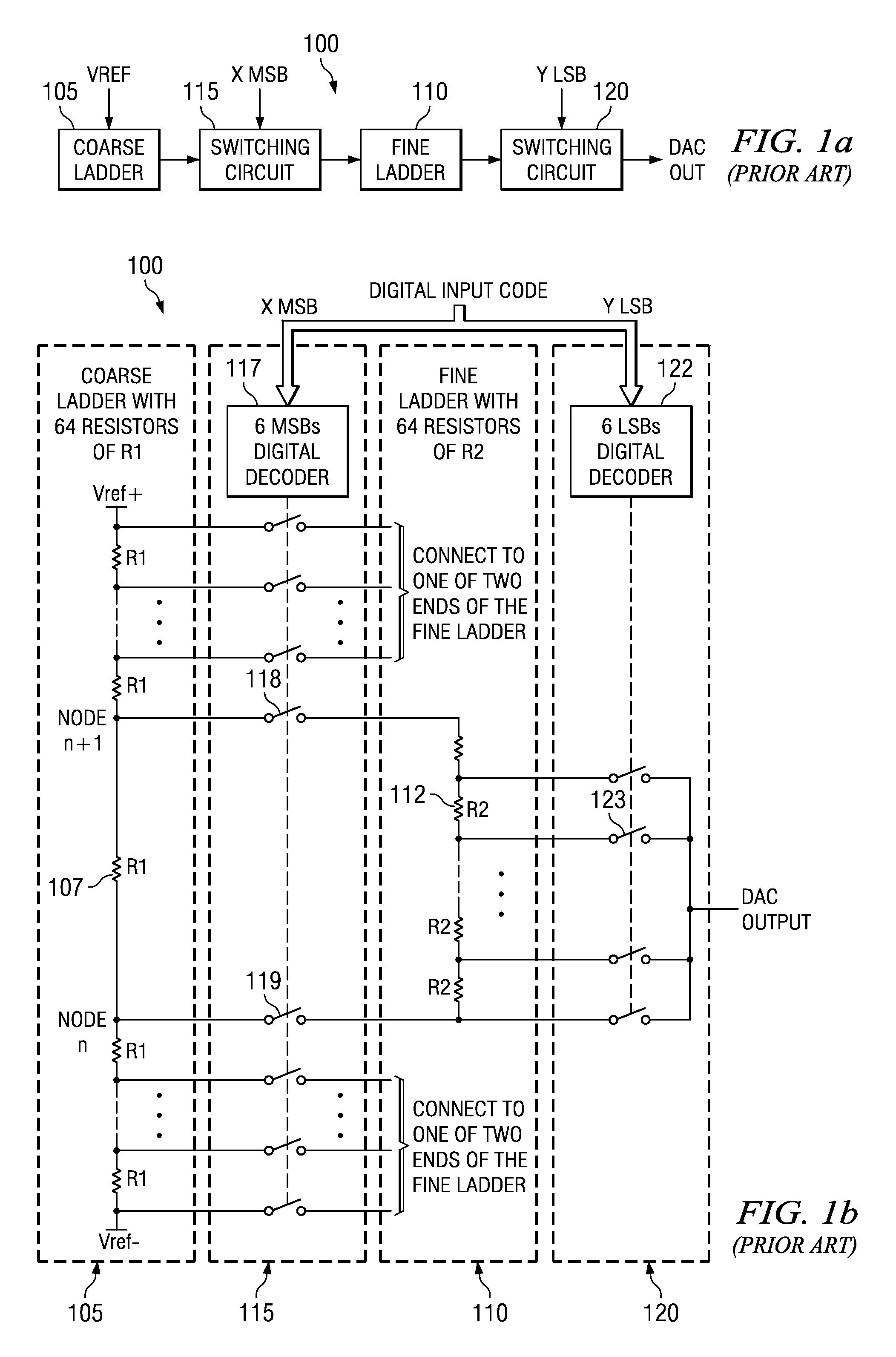 Digital-to-analog converter with triode region transistors in resistor/switch network