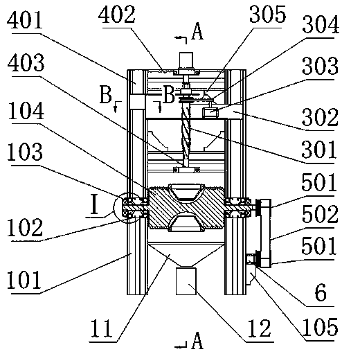 Lily bulb core-breaking and segment-splitting equipment