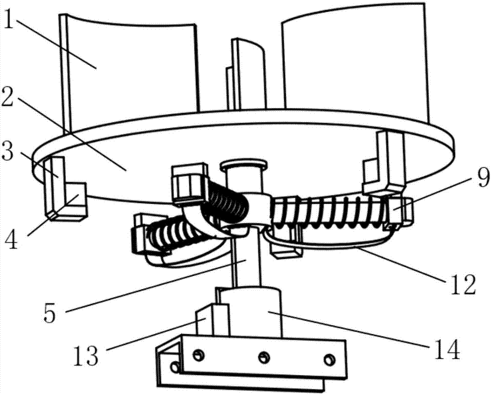 Piezoelectric wind energy collecting device applied in high-voltage grid