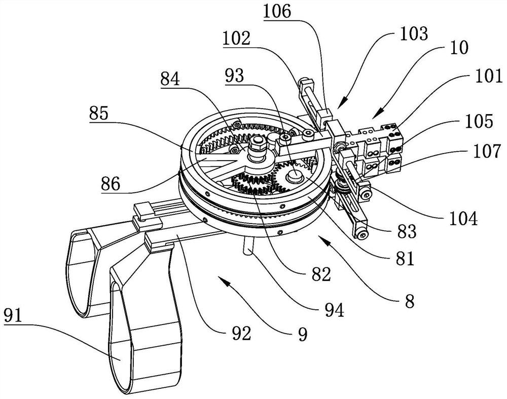 Linear manipulator including planetary row transmission structure