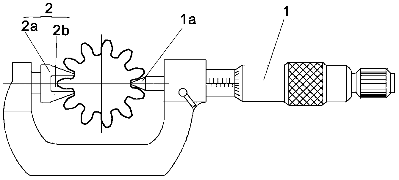 Measurement apparatus used to measure gear diameter and measurement method thereof