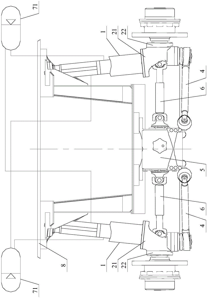 Independent suspension system and crane with the independent suspension system