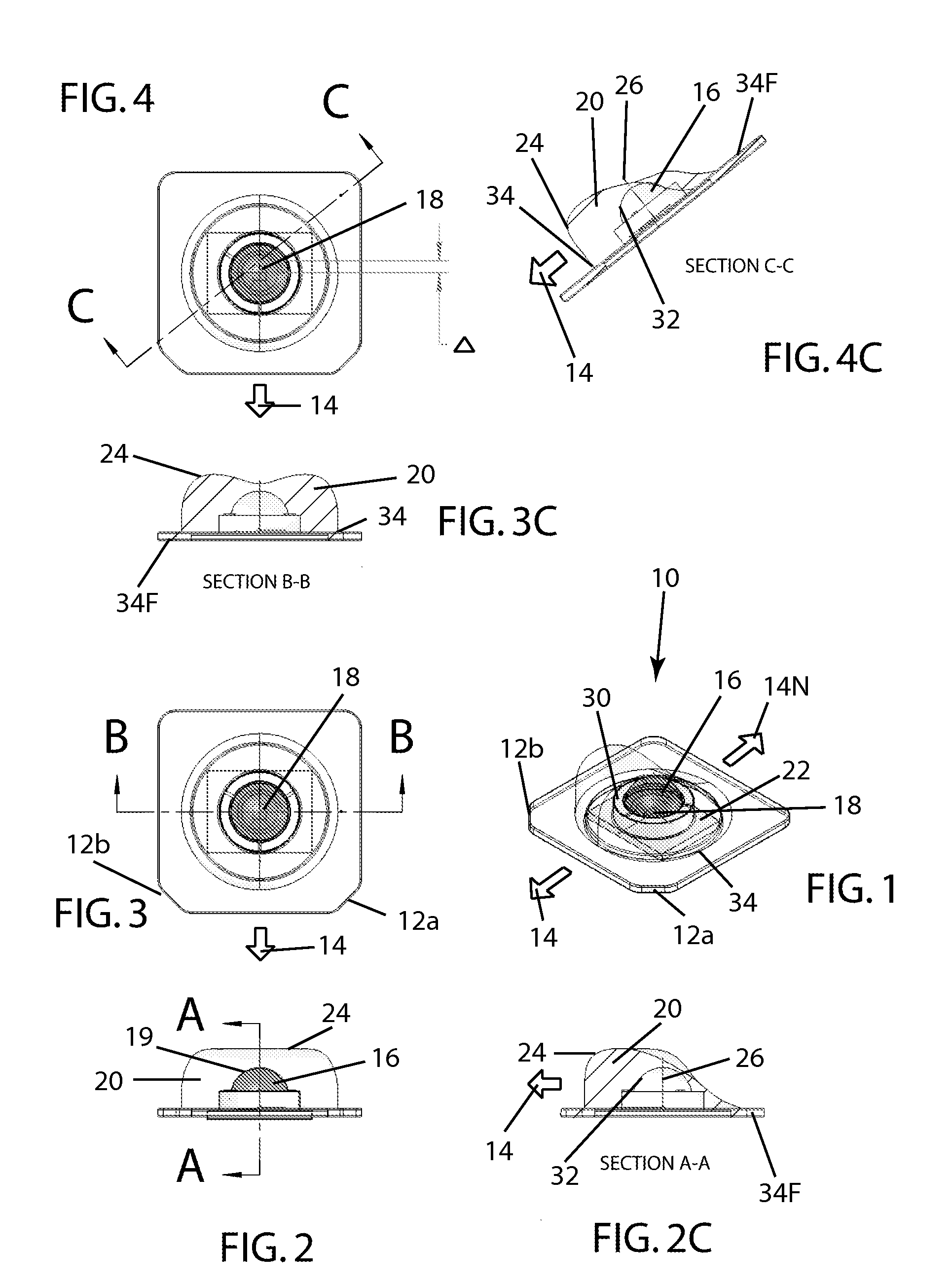 Light-directing LED apparatus