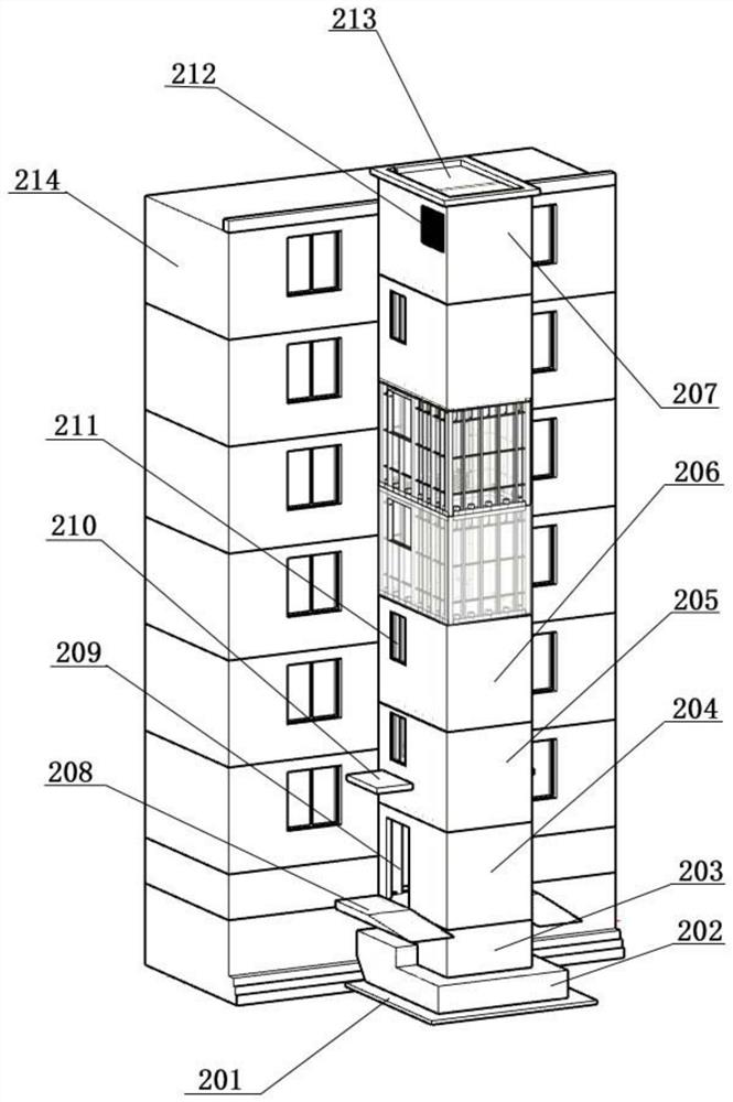 Prefabricated light concrete elevator shaft module with steel keel and manufacturing method thereof