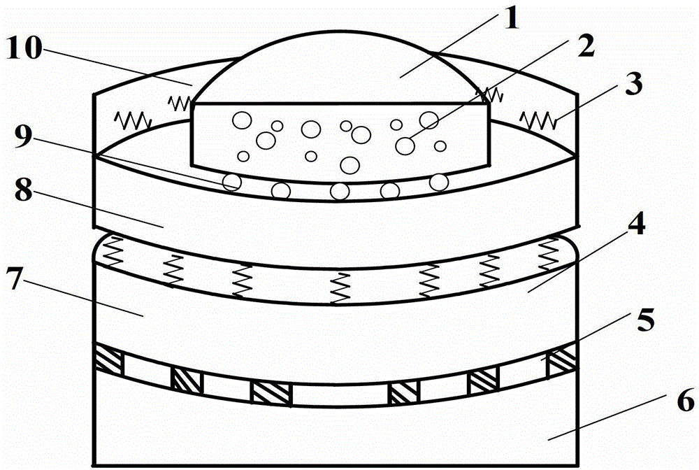 Mass particle-tuning type round-bottom all-direction quake damper