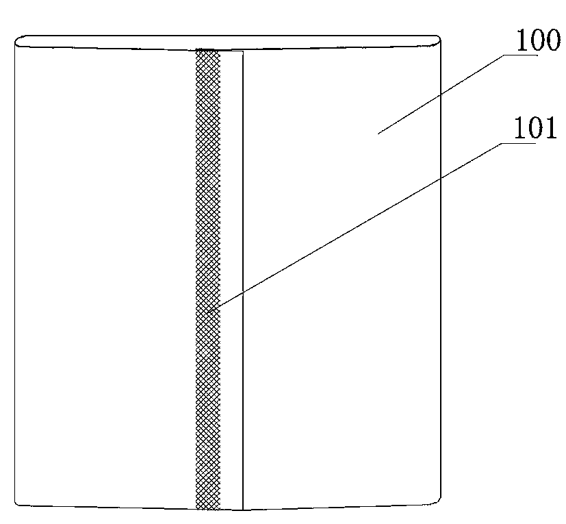 Middle sealing mechanism for cylindrical forming of non-woven fabric