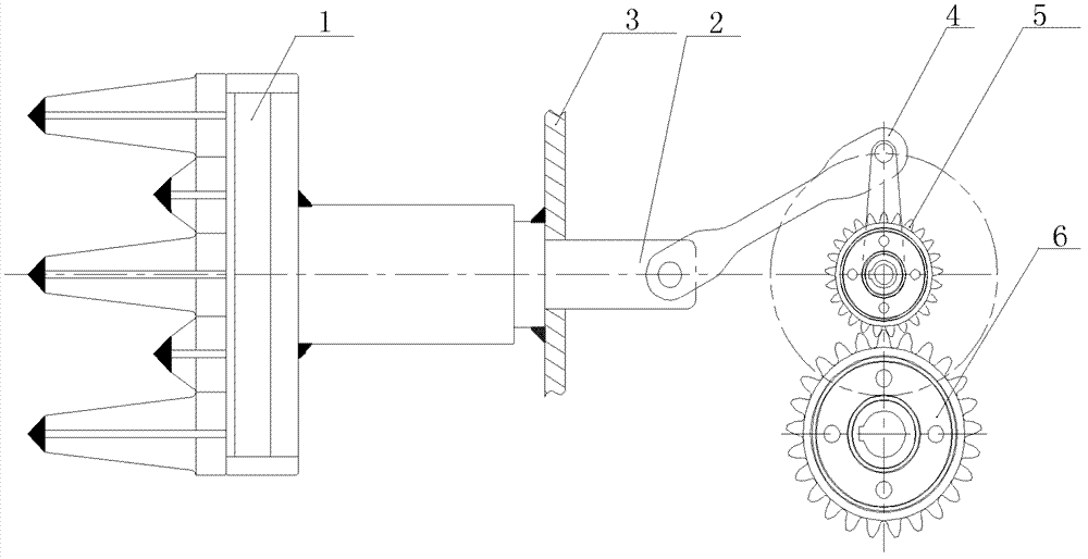 Excavating and shoveling buffer transmission device of lump coal shovel