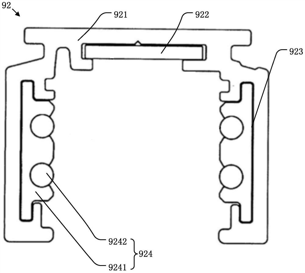 Magnetic conductive track and lighting equipment