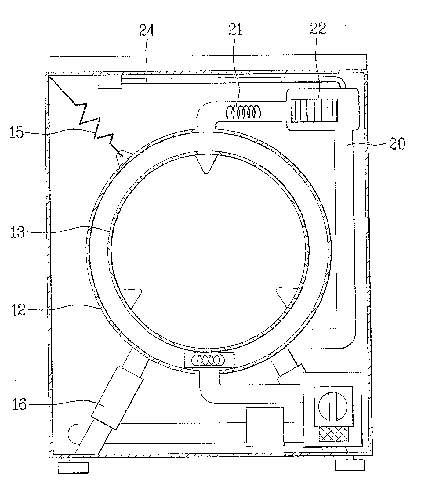 Drum type washing machine and dryer and method for automatic drying by using the same