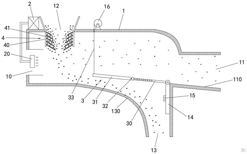 Granite tailing mica separation device and separation method thereof